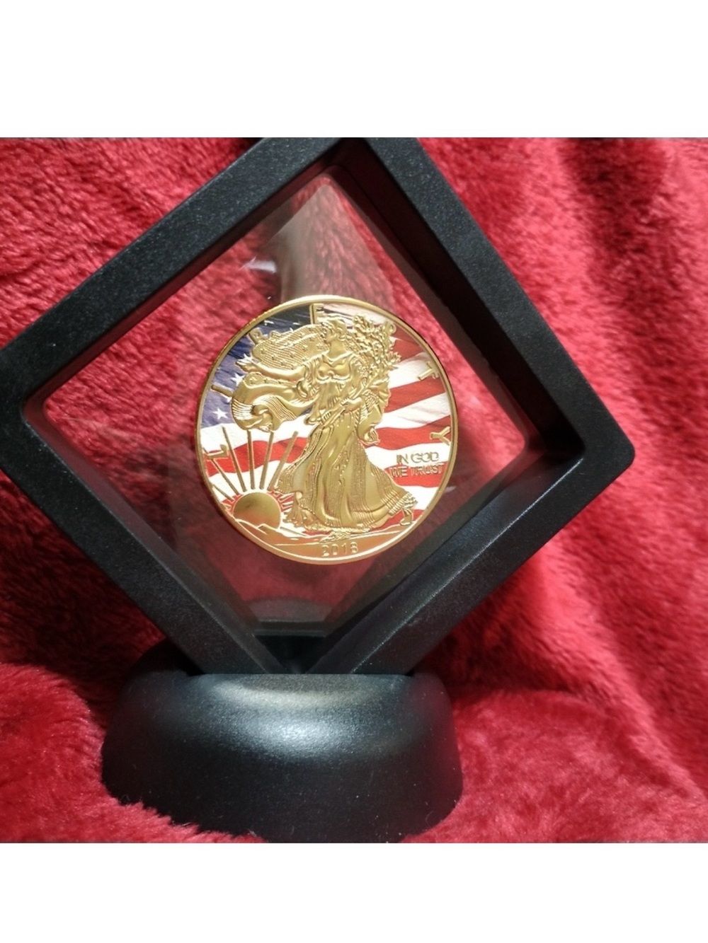 Gold American Eagle Commemorative Coin Display